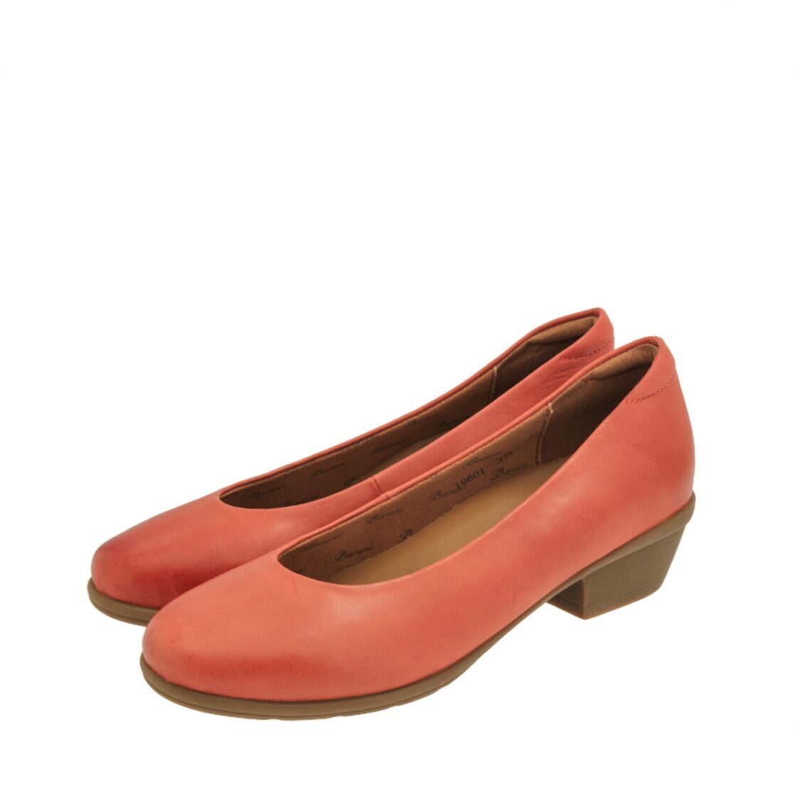 Barani 19601 Chestnut Leather Heels (Short)