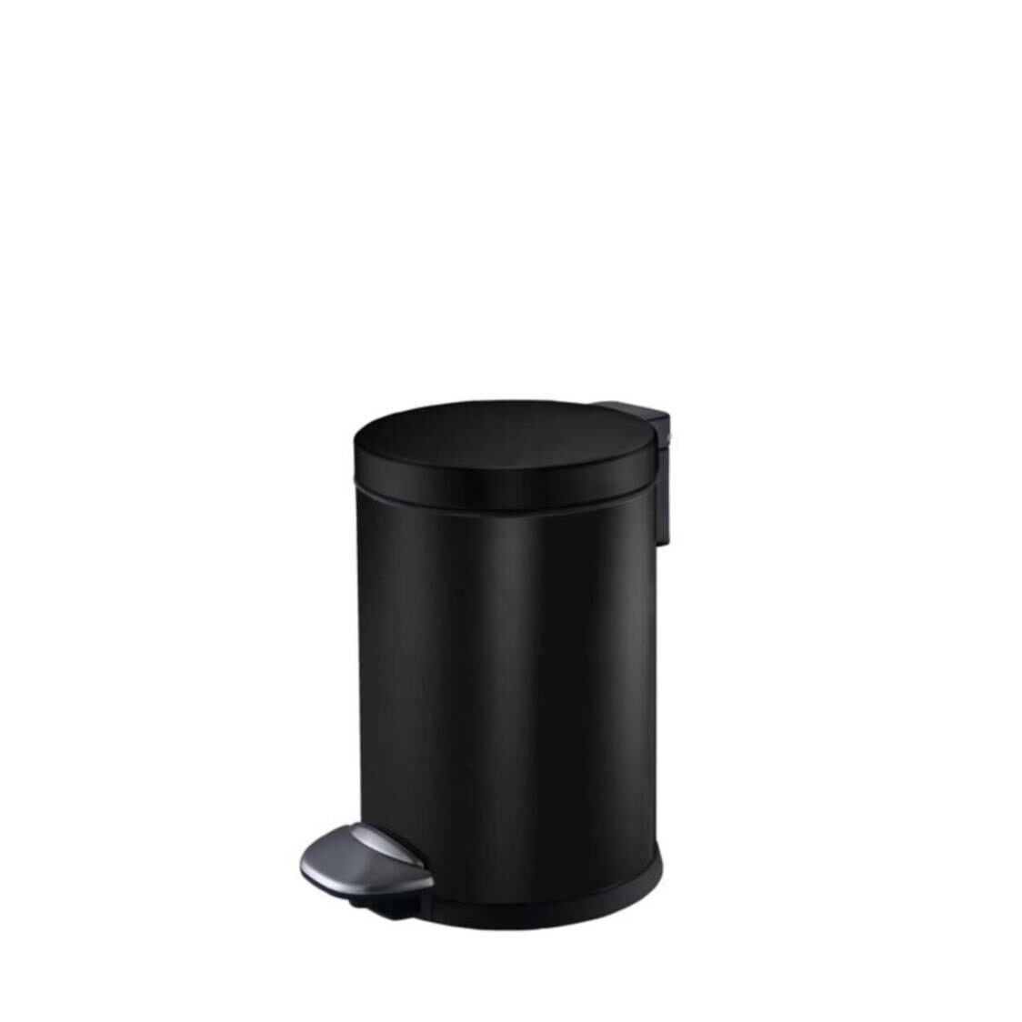 EKO S S Step Bin With Soft Closing Lid Black Luna 8L
