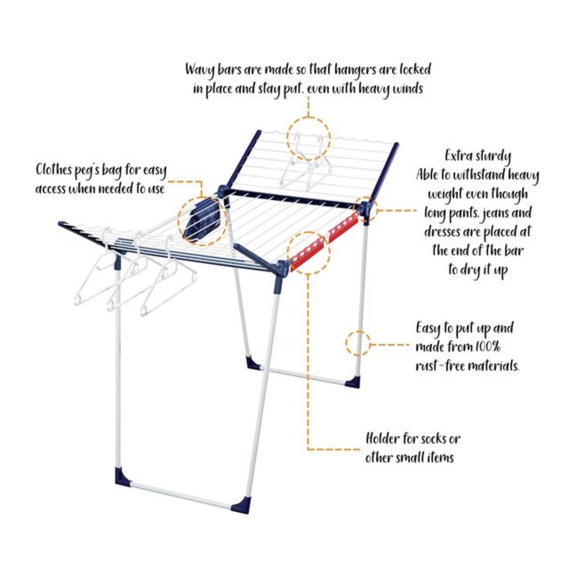 Leifheit L81517 Laundry Dryer Pegasus 200 Deluxe Mobile