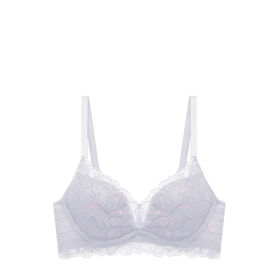 Triumph Magnolia Lace Wired Push Up Deep V Bra Feather