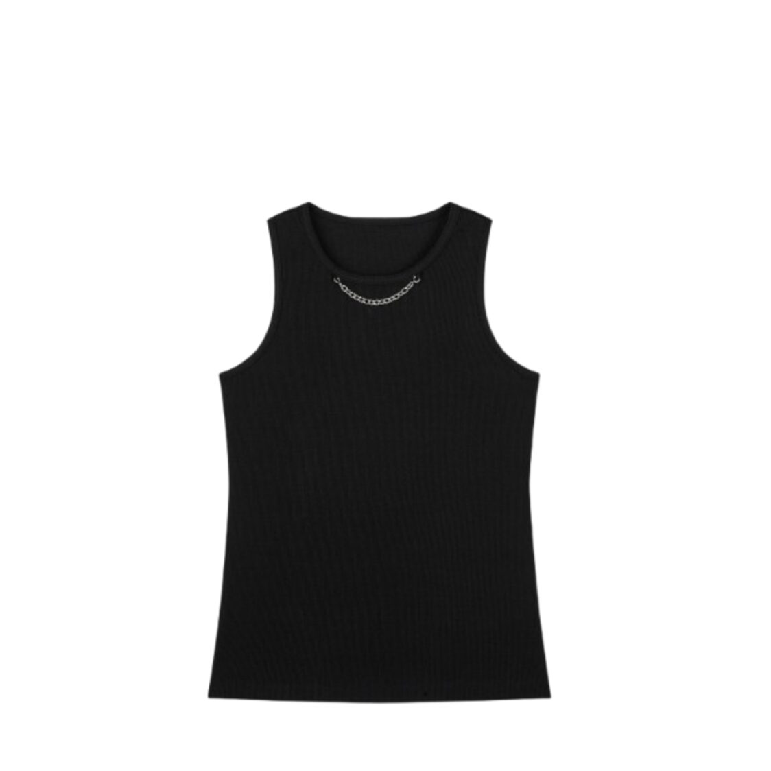 Voice Of Voices Chain Sleeveless Tshirt Black