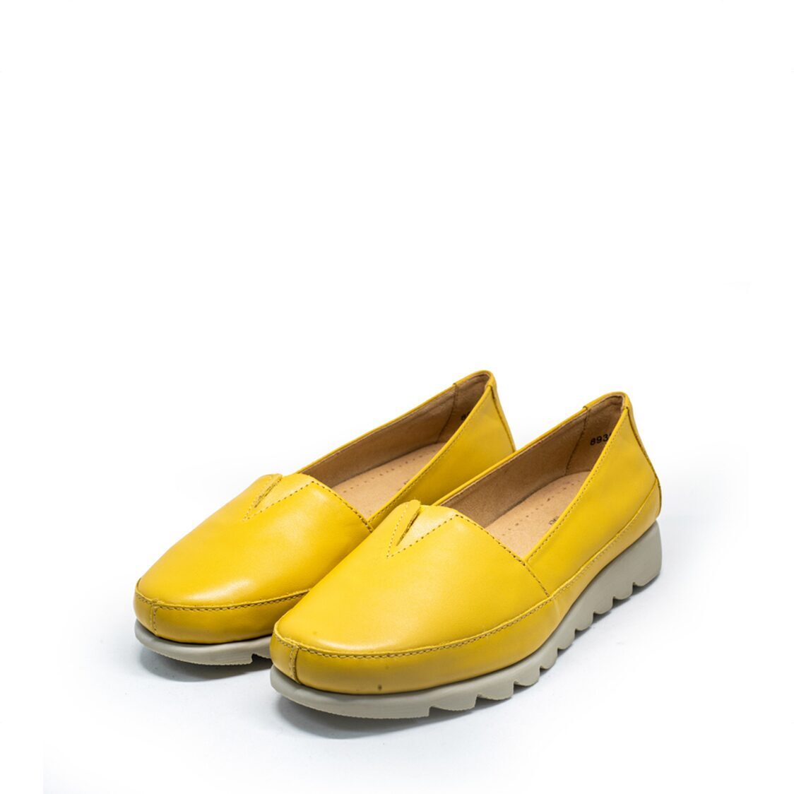 Barani 8938-71 Leather Pumps/Ballet Flats (Lemon)