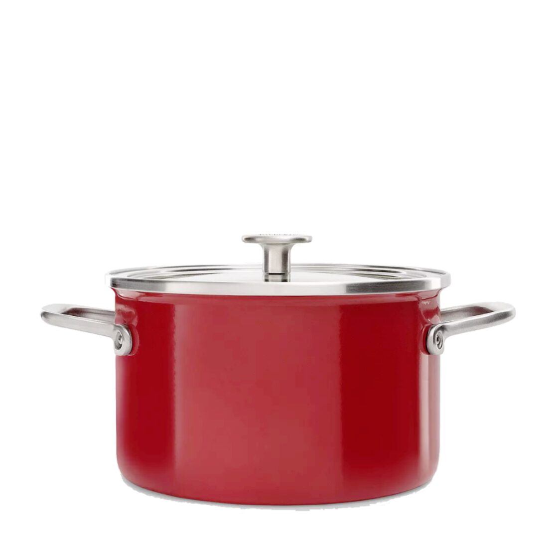 Kitchenaid 24cm Cast-Iron Enamel Casserole Red (GPKA668602) + Free Tupperware Smart Rice Dispenser