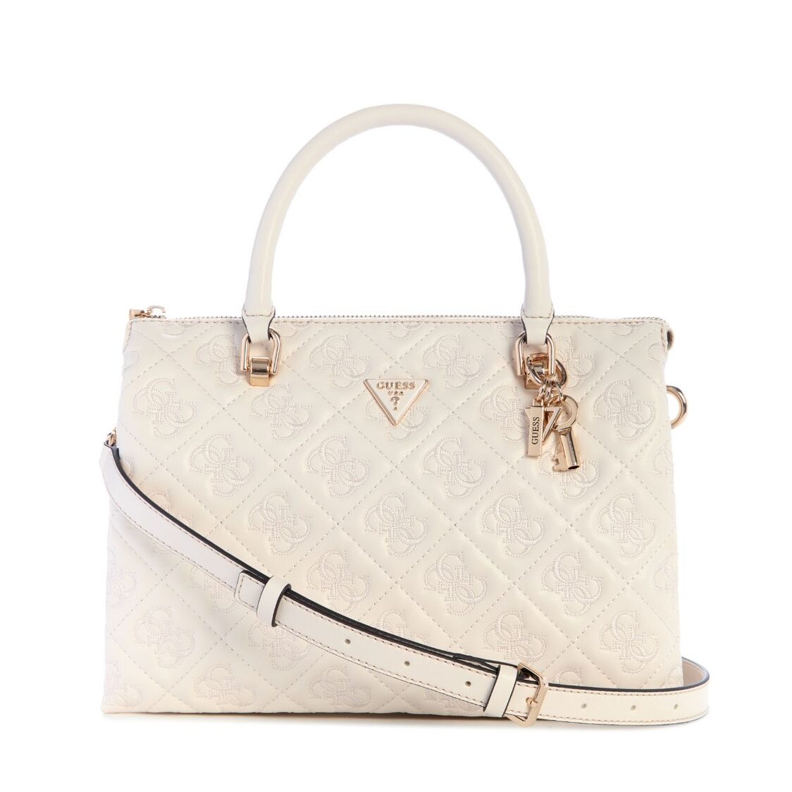 ADELASIA MULTI COMP SATCHEL,OFF WHITE