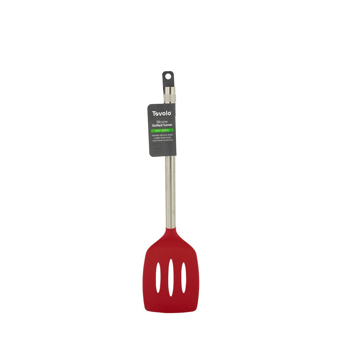 Tovolo Silicone Slotted Turner with Stainless Steel Handle