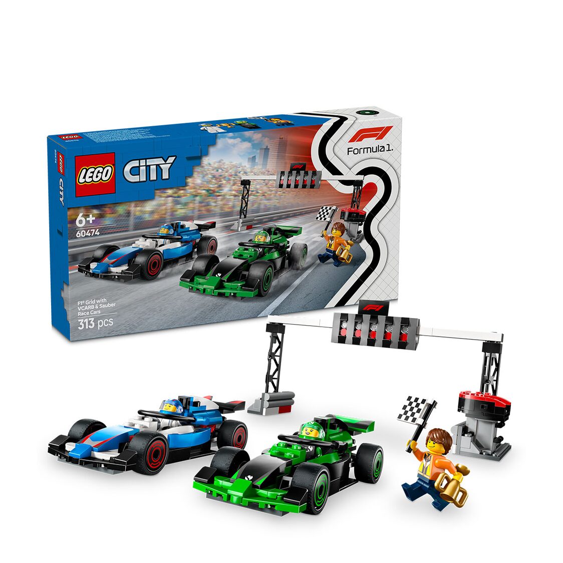 Lego F1® Grid with VCARB & Sauber Race Cars 60474