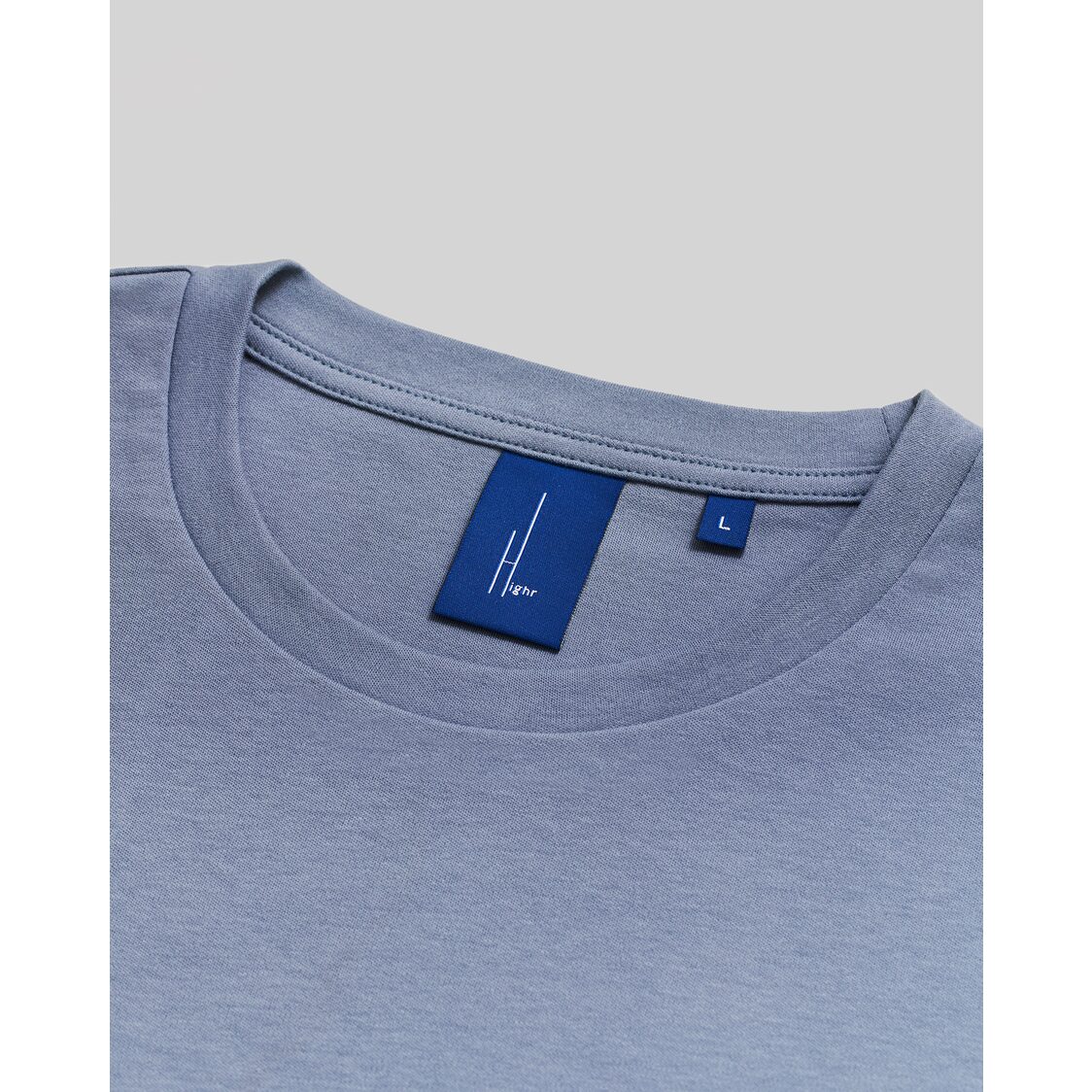 Highr Pima Cotton Tee Dusty Blue