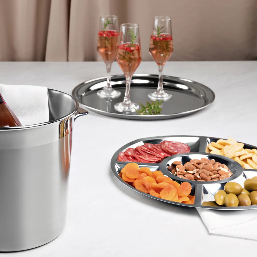 Tramontina Service Round Stainless Steel Tray, 30 Cm