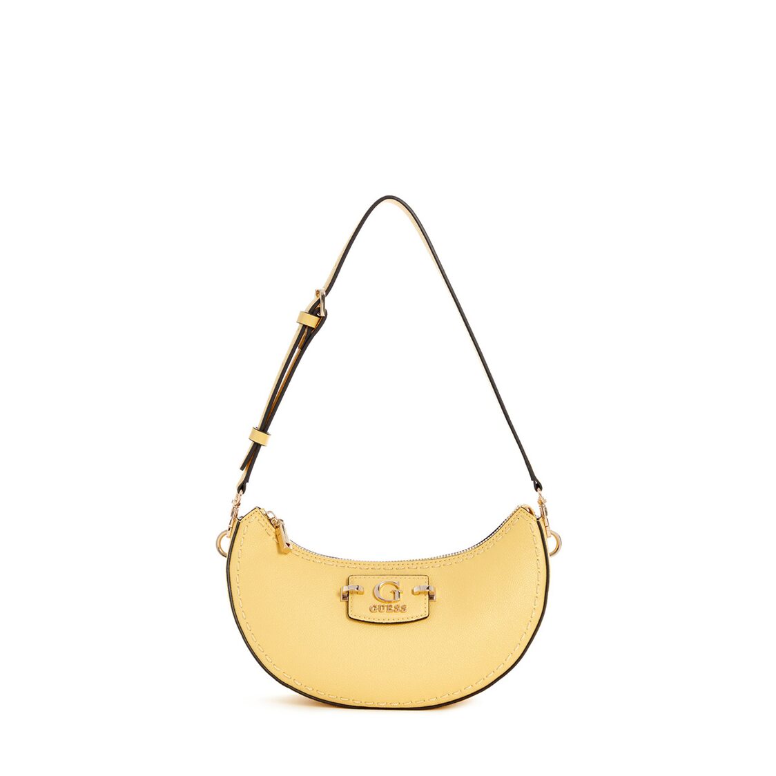 Guess Nastra Top Zip Shoulder Bag,Cornsilk