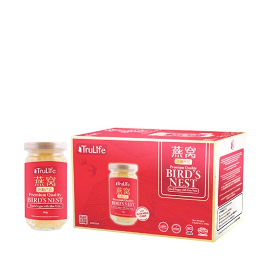 TruLife Bird's Nest Rock Sugar with Aloe Vera 6 x 160g