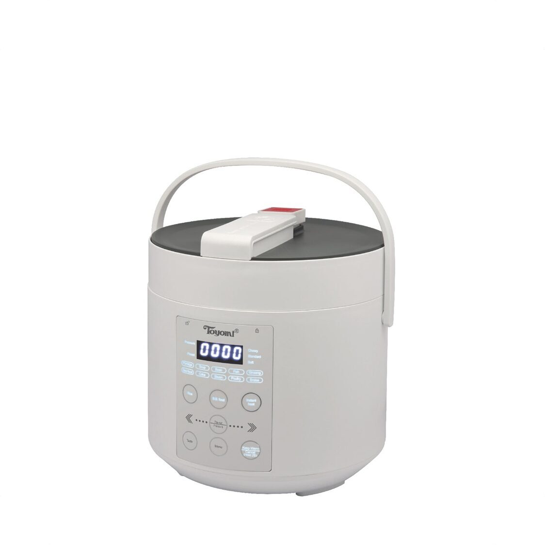 Toyomi Micro-Com Pressure Cooker & Rice Cooker 2L Dual Pots - White (PC2001)
