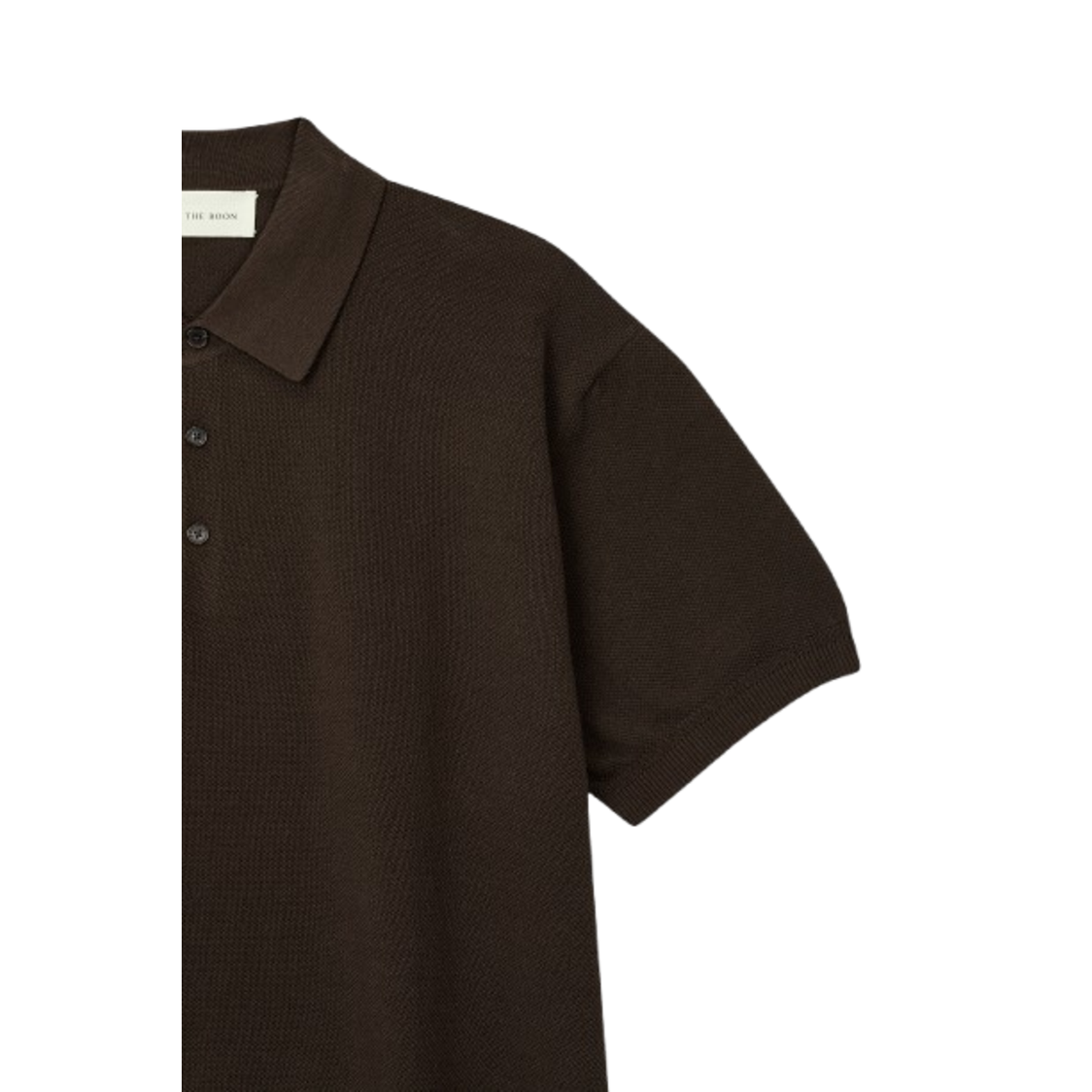 Man On The Boon Texture Relax Fit Polo Brown