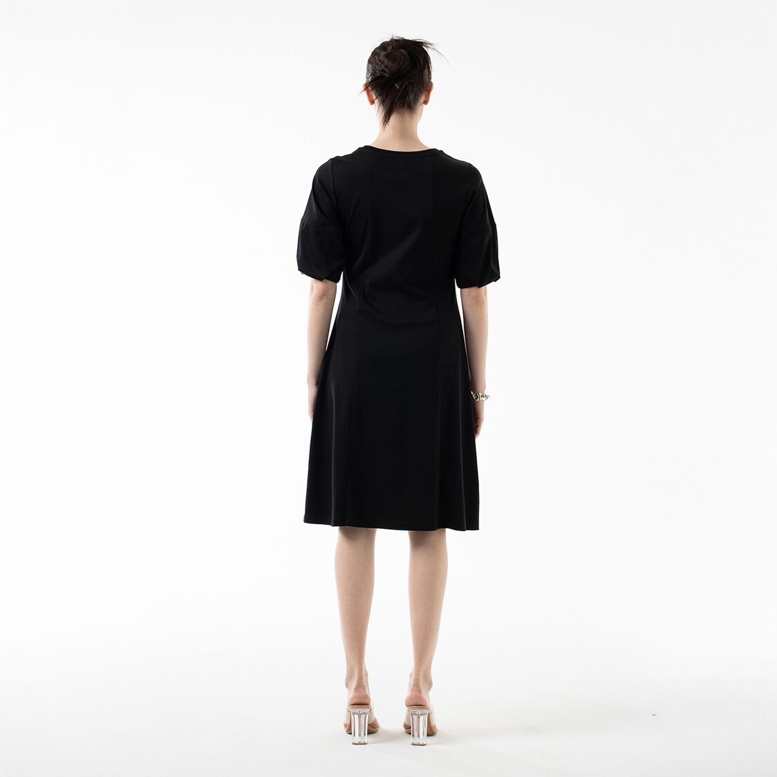 K/Woods Cloud Sleeve Dress in Black