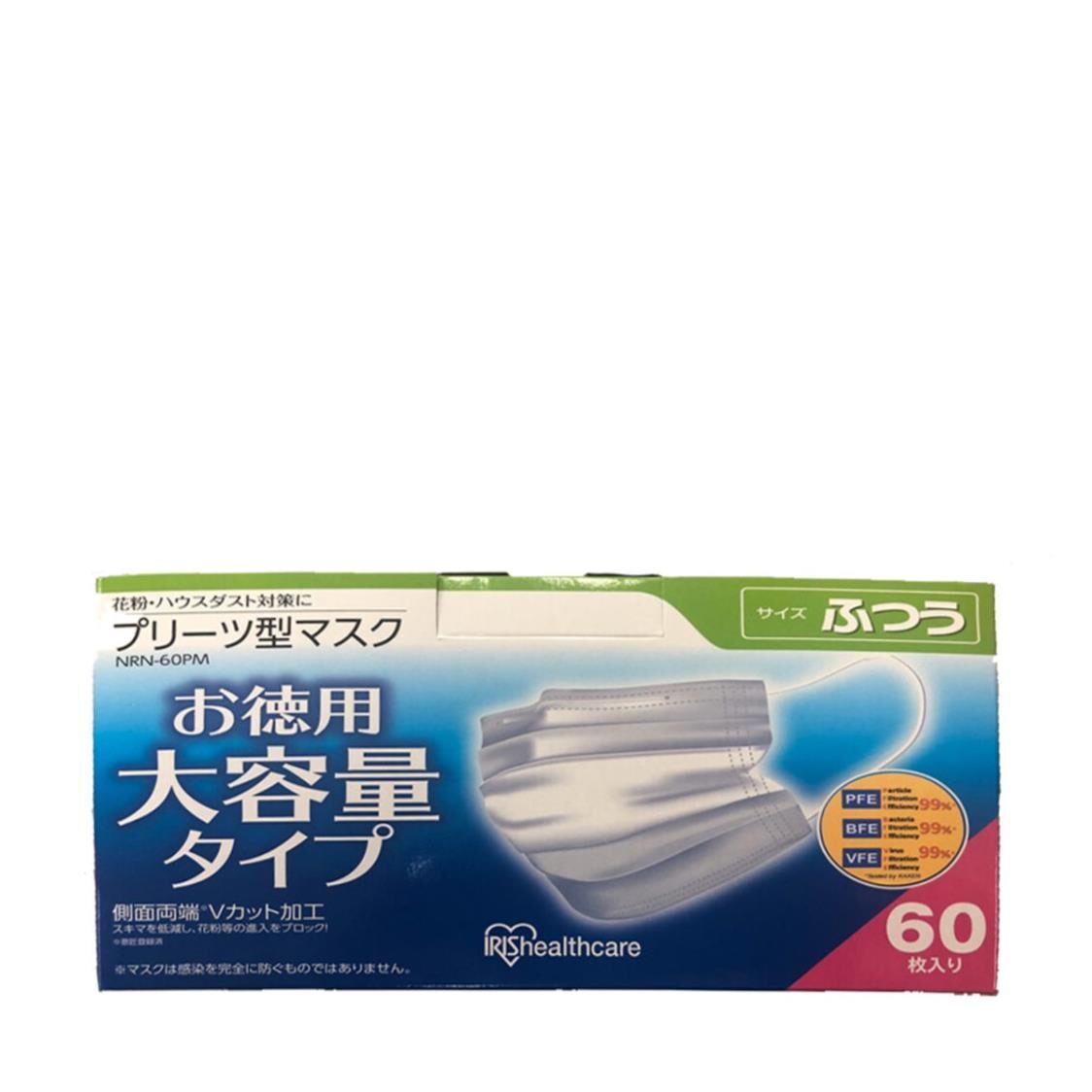 Iris Ohyama Healthcare Reliable Safety Face Mask NRN-60PM White 3ply 60pcs/box
