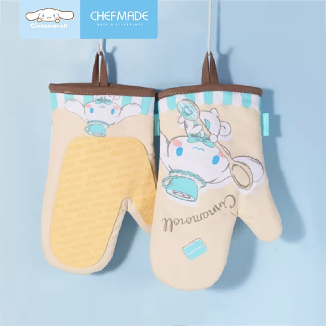 Chefmade Cotton Polyester Oven Mitt L28xW18cm 2Pcs Cinnamoroll (1898cm-CL5015)