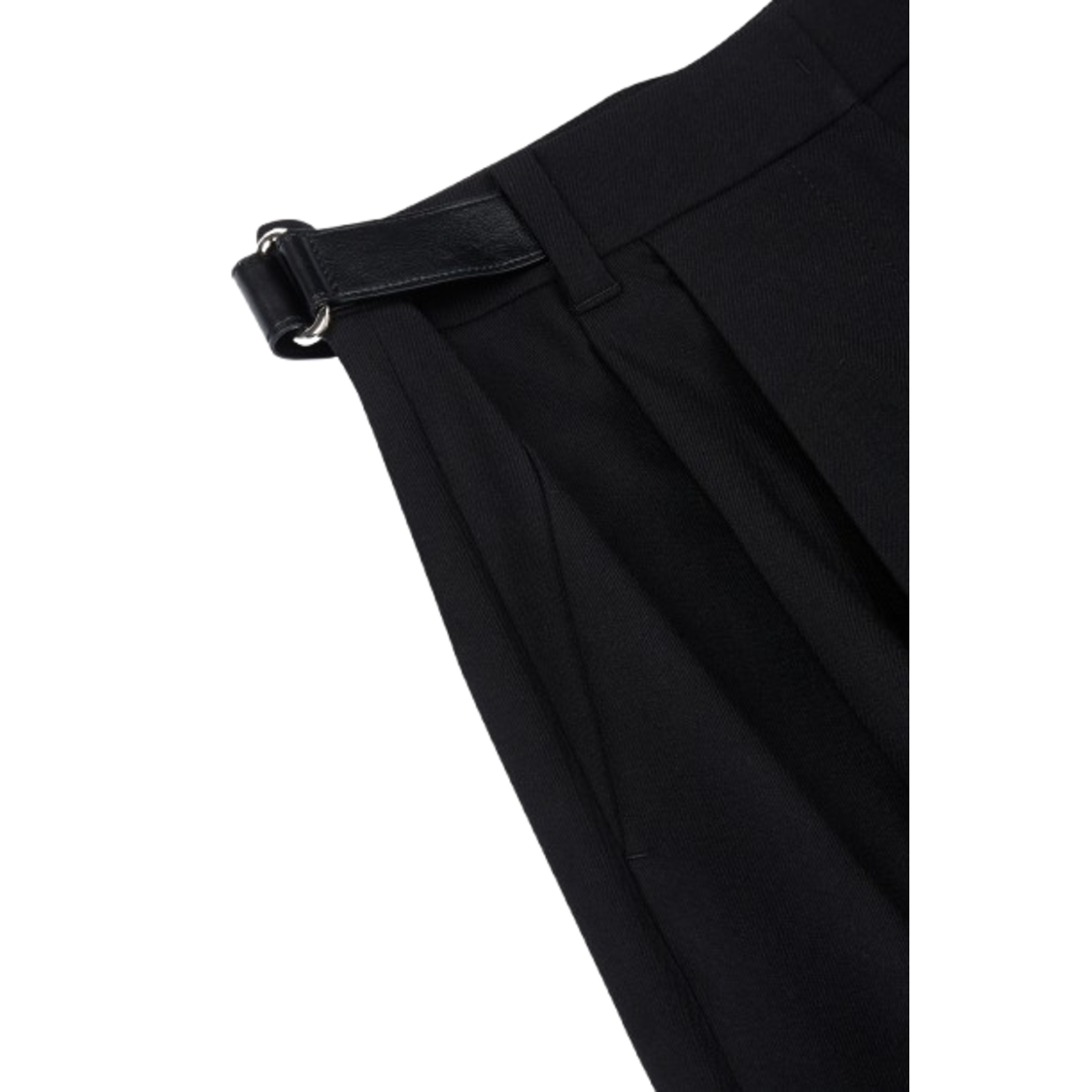 Voice Of Voices Two Tuck Fleets Bleted Half Pants Black