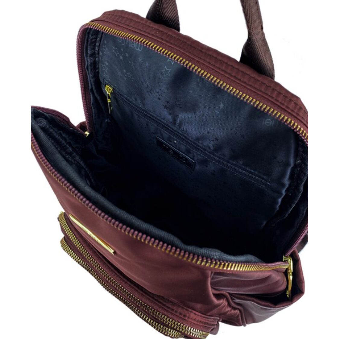 Mel&Co Nylon Angled-Top Backpack