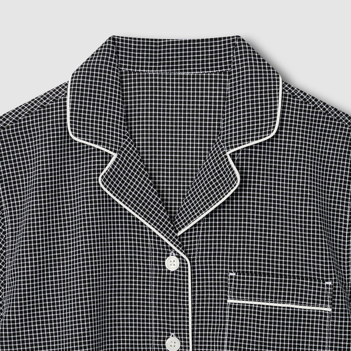 Jaju Women Cotton Check Pajama Set Zet Black