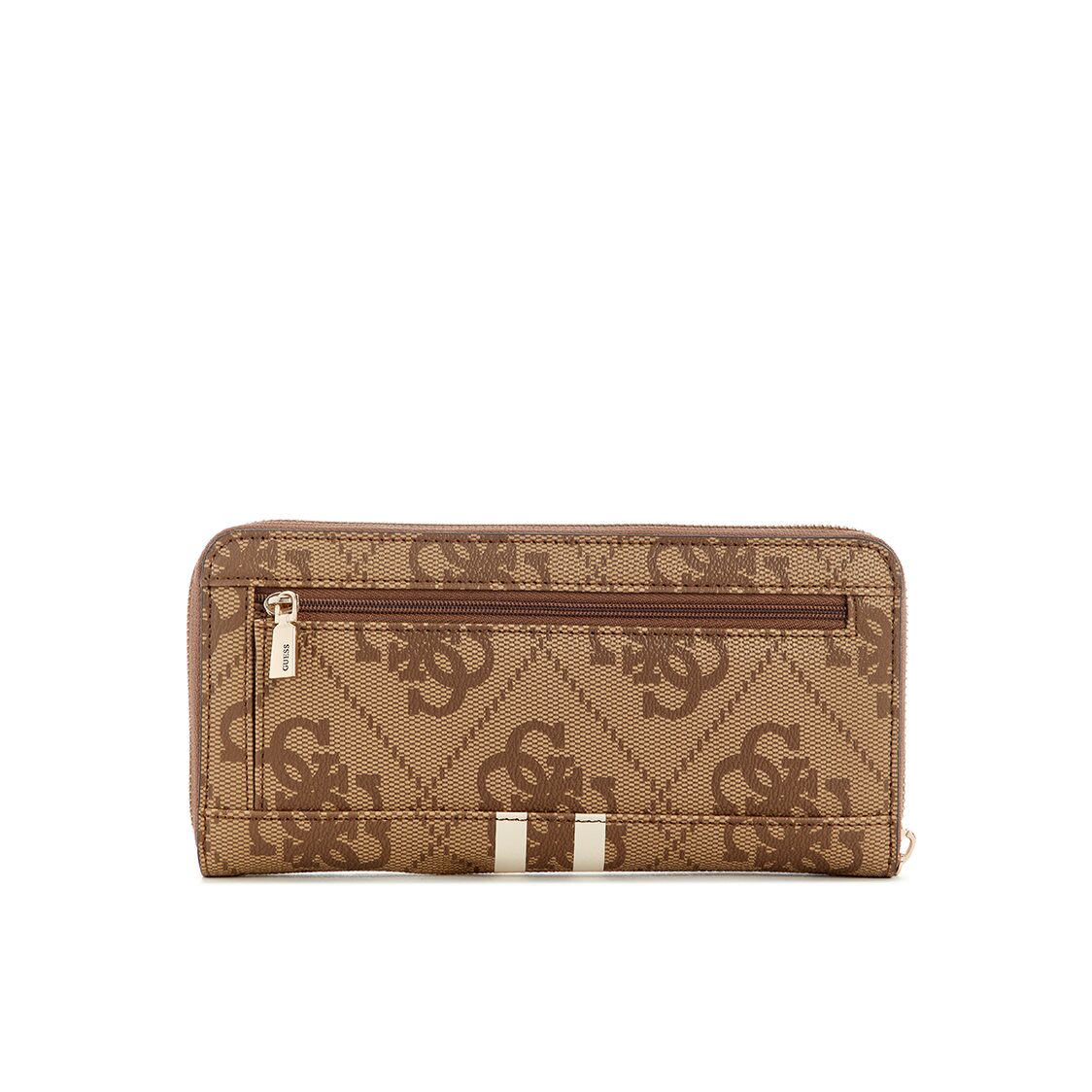 LAUREL II SLG LARGE ZIP AROUND,LATTE LOGO