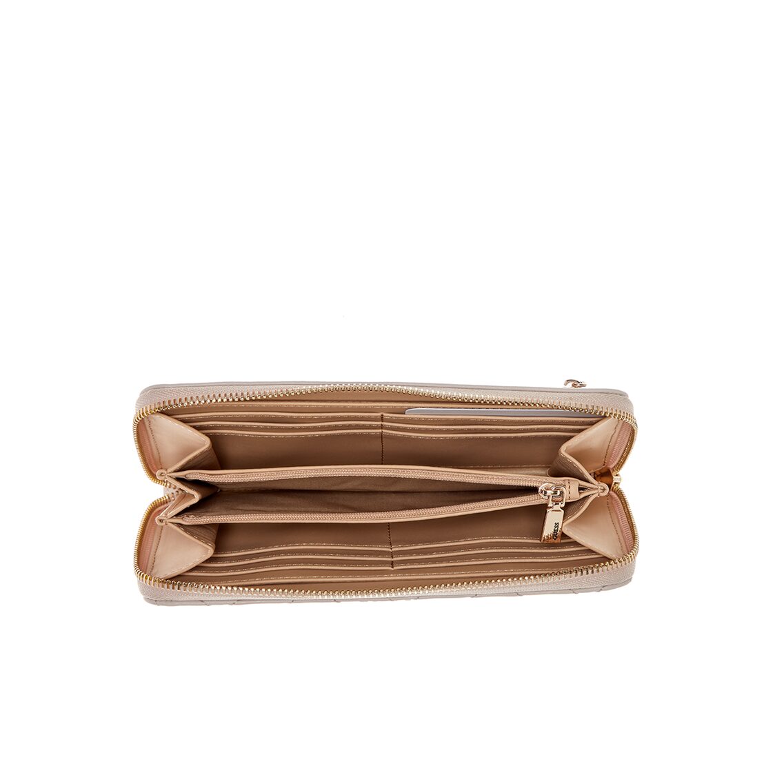 LAUREL II SLG LARGE ZIP AROUND,LATTE LOGO