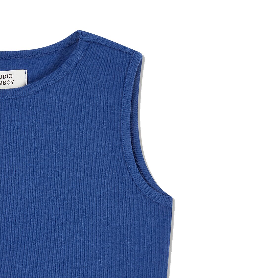 Studio Tomboy Logo Embroidery Sleeveless Blue