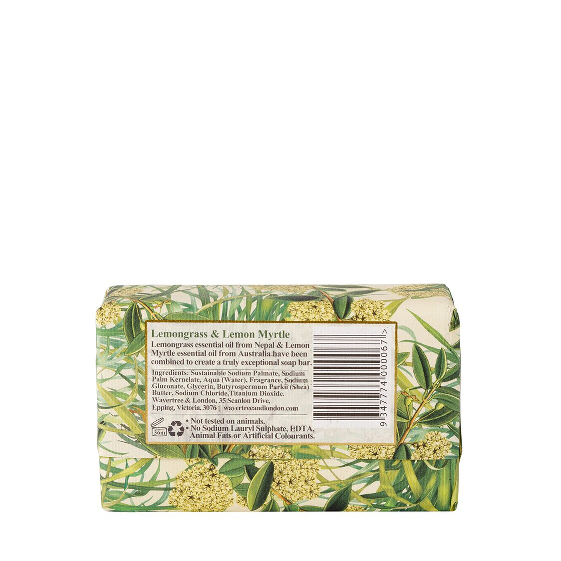 Wavertree & London Lemongrass & Lemon Myrtle Soap Bar 200g