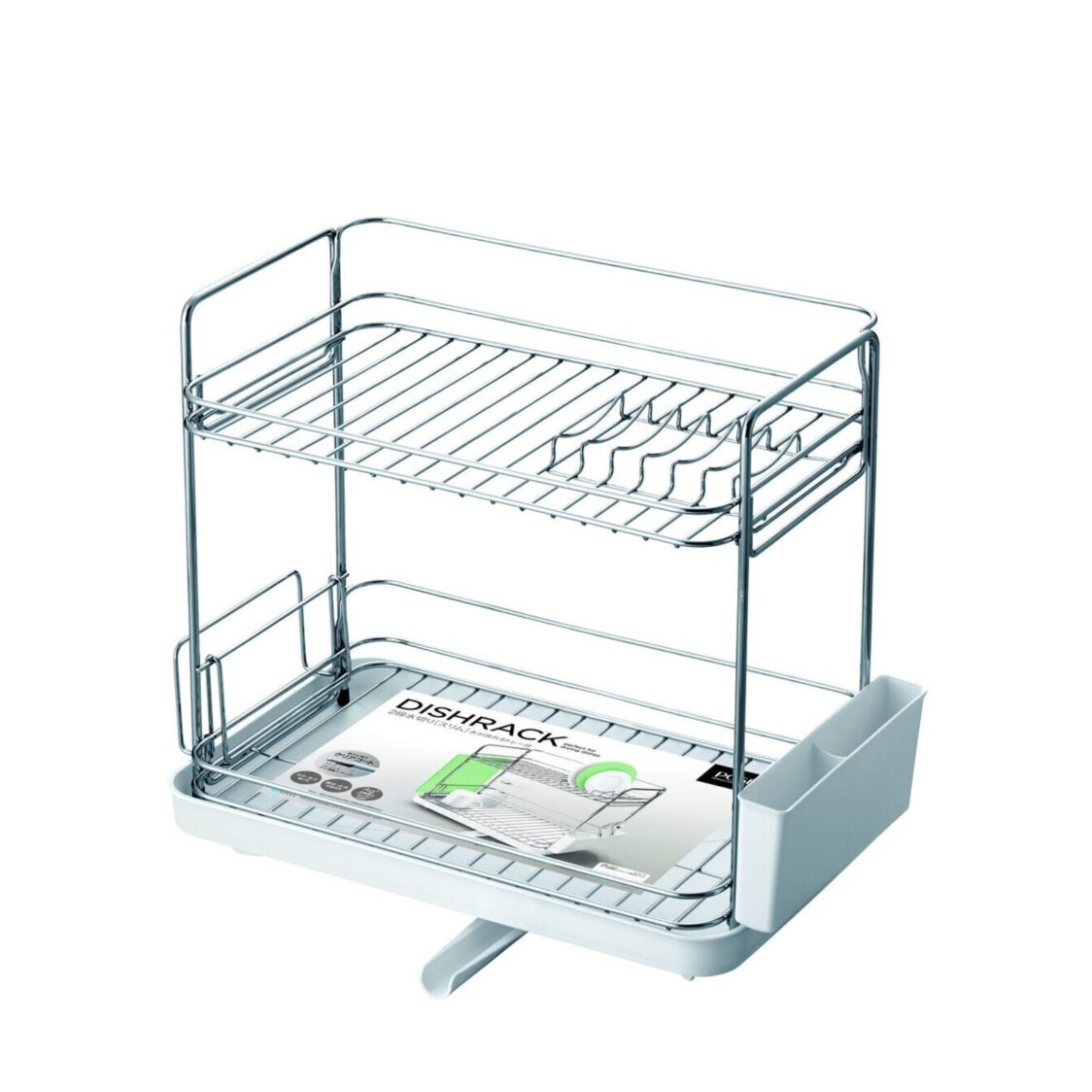 Asvel Pose 2 Tier Slim Dish Drainer (5514WH)