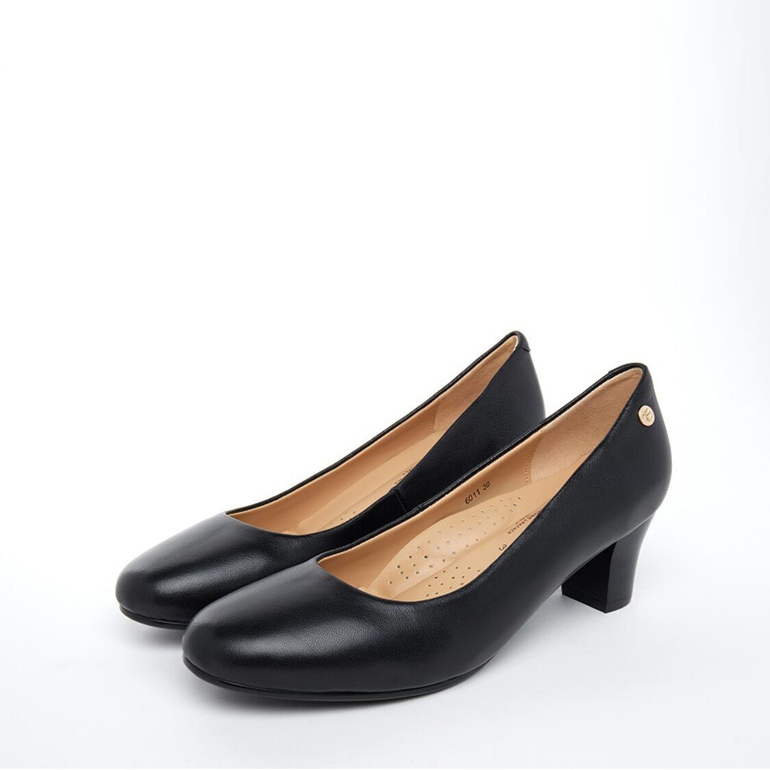 Barani 6011 Classic Leather Heels Black (Mid)