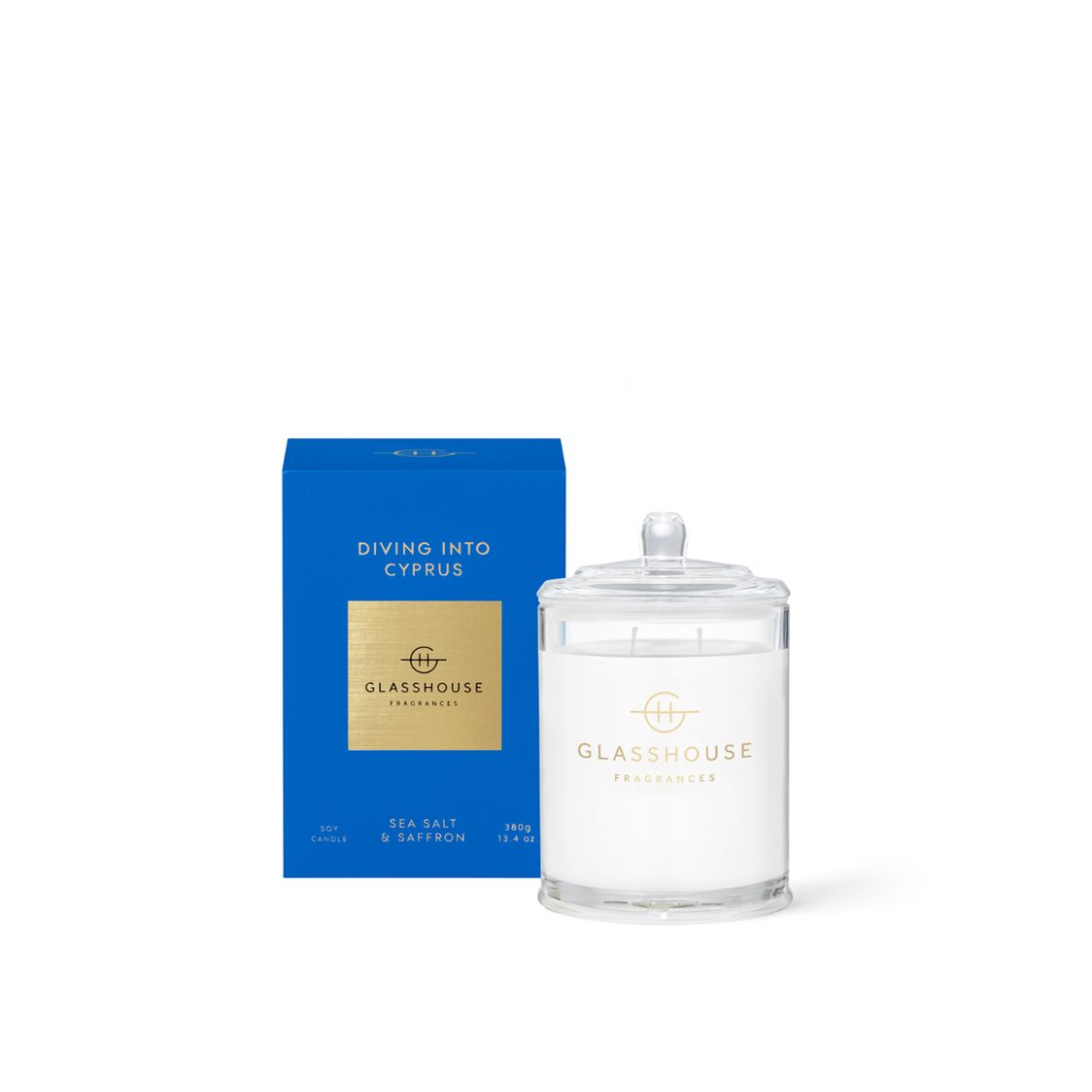 Glasshouse Soy Candle 380g | Diving into Cyprus