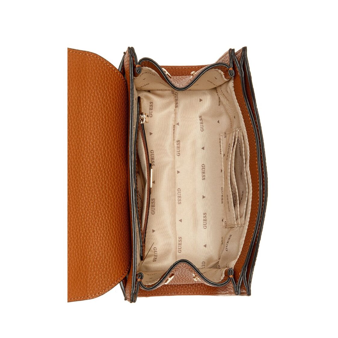 Guess Calista Convertible Crossbody Flap - Caramel