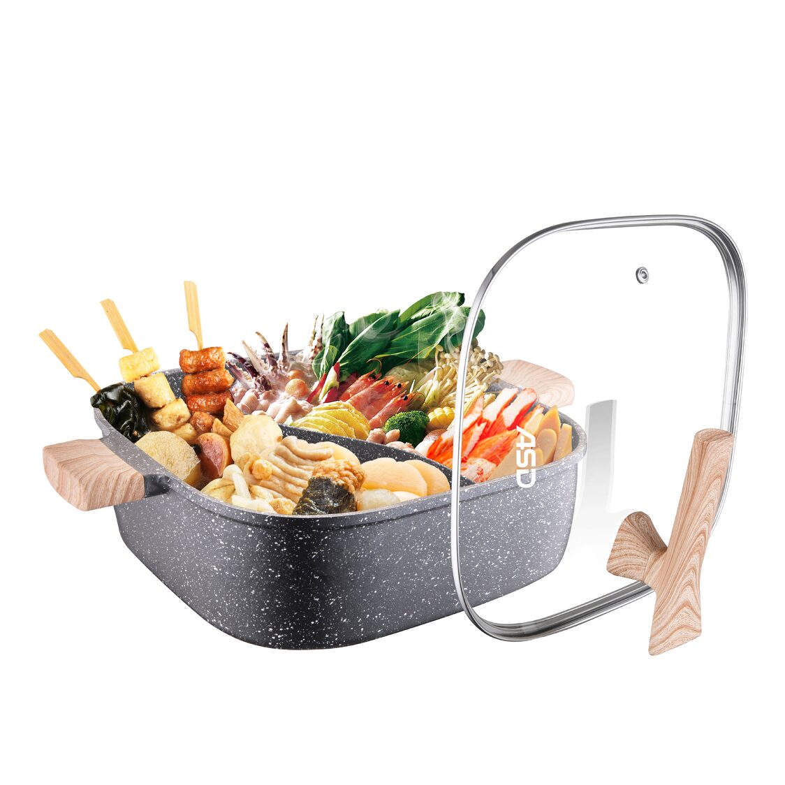 ASD Die Cast IH "Yuan-Yang" Steamboat 28cm - Square (HP28SB-SQ)