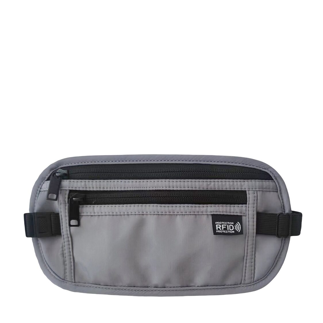 M Collection RFID Waist Bag Grey Black
