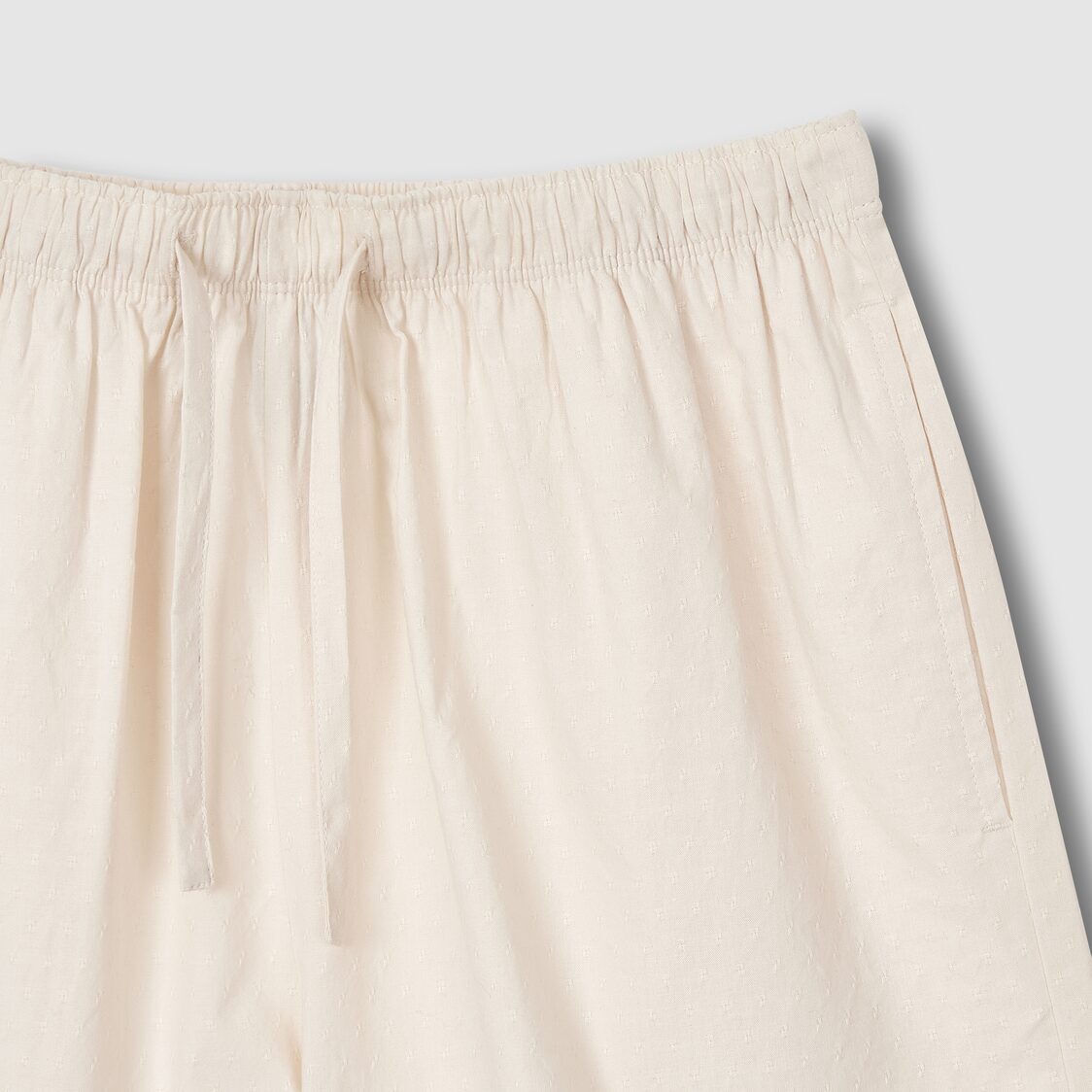 Jaju Women Eyelet Dobby Midlength Pajama Pants Pink