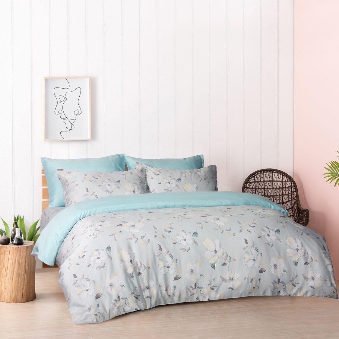 Eurotex Mod Living made from 100% TENCEL™ Fibers Fitted Sheet Set/Bed Set - Audrie