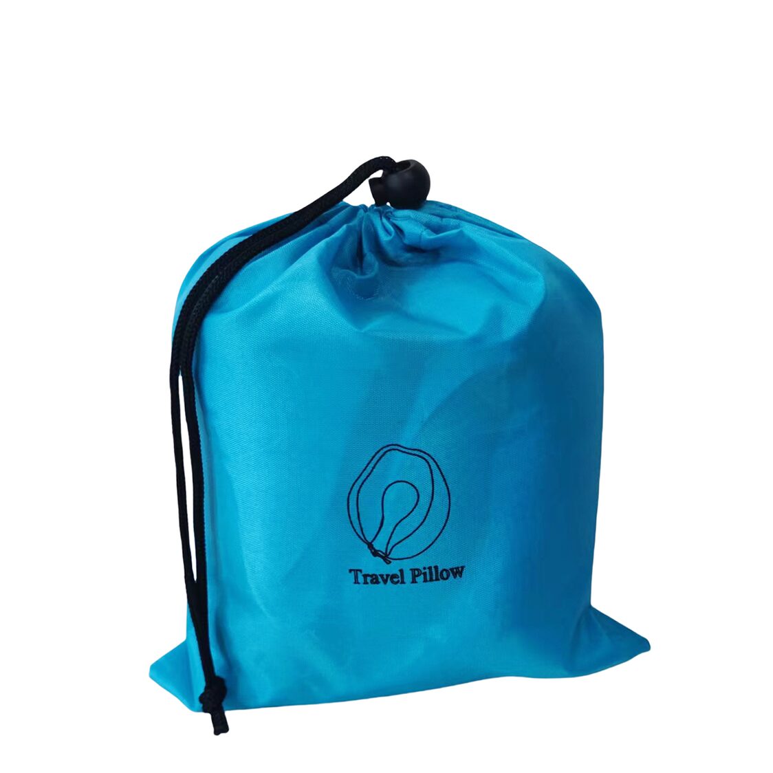 M Collection Memory Foam Neck Pillow With Case Grey Blue