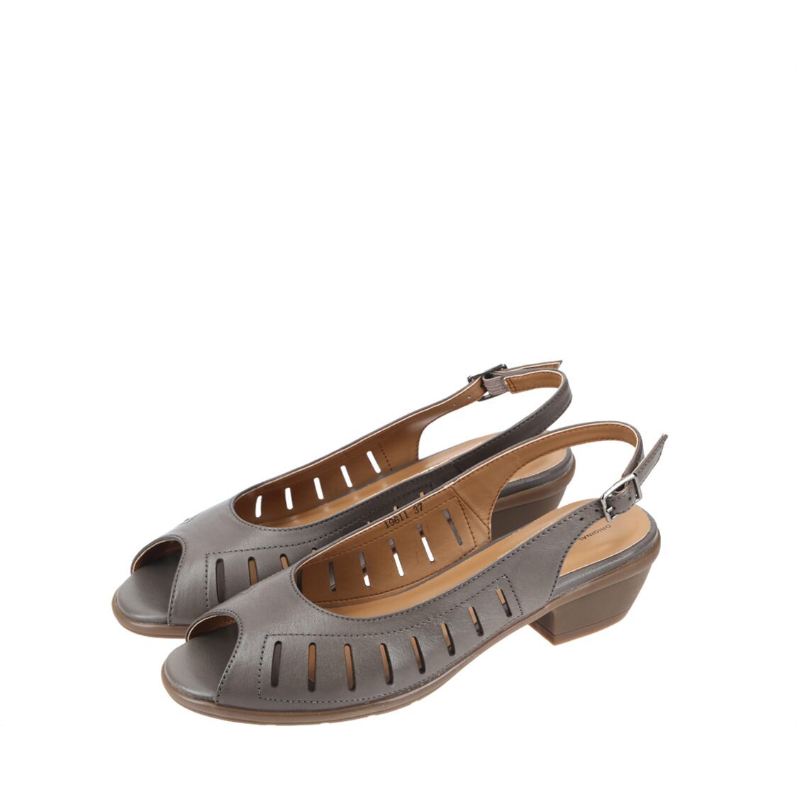 Barani Casual Sling Back Pumps Grey