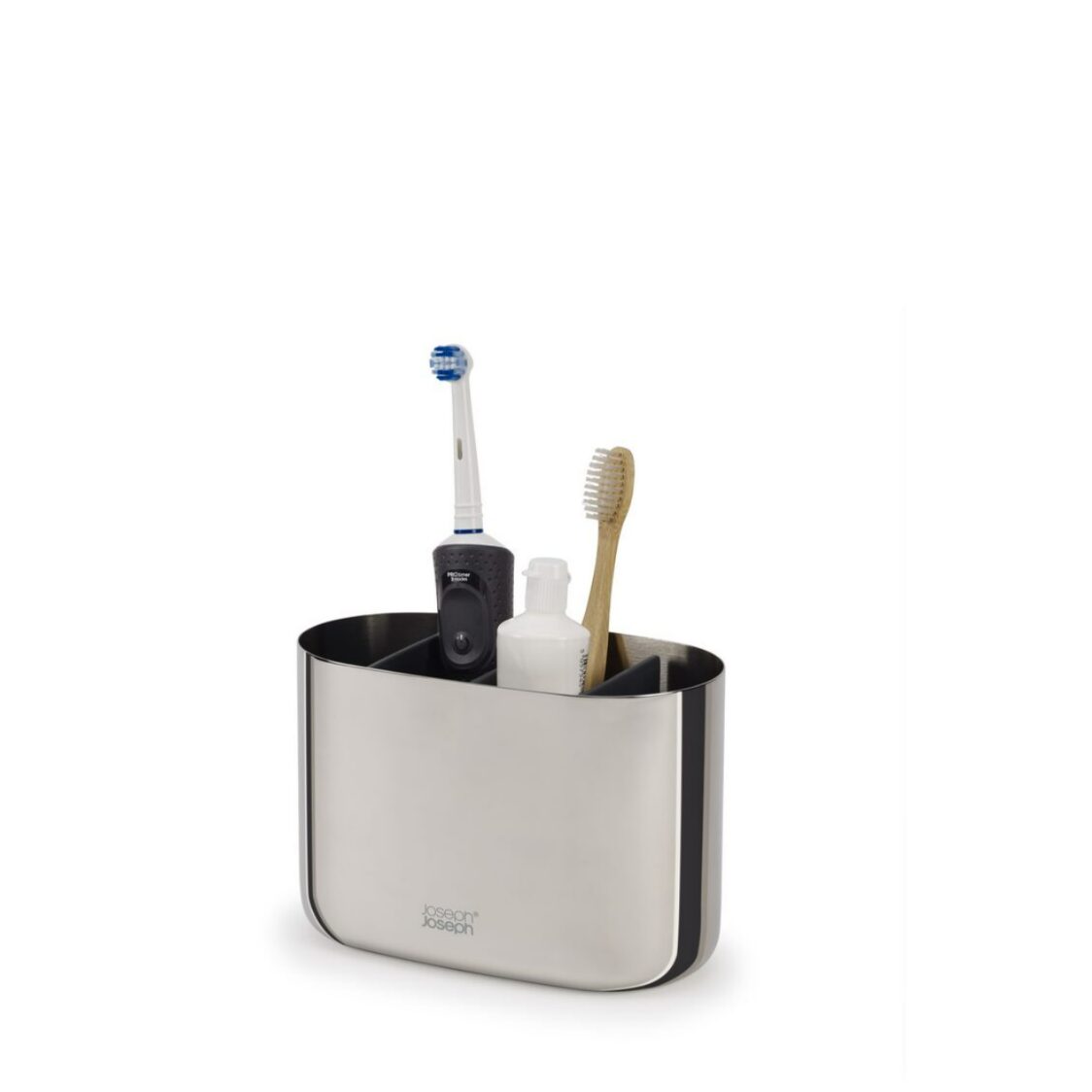 Joseph Joseph EasyStore Luxe Large Toothbrush Caddy (Steel) - 70581