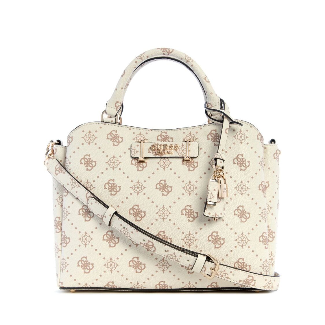 Guess Silia Girlfriend Satchel - Vanilla Logo