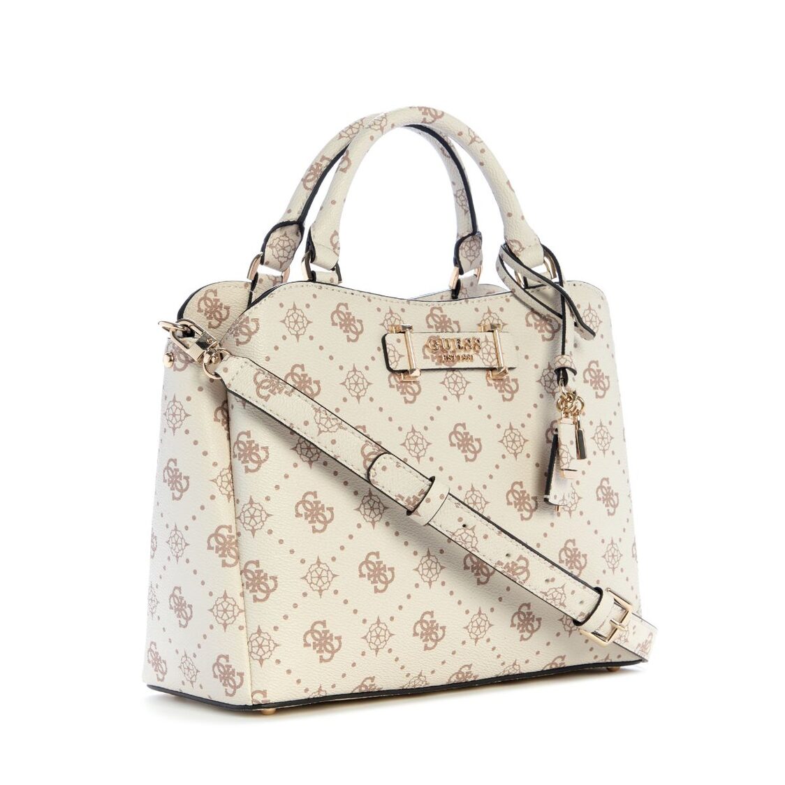 Guess Silia Girlfriend Satchel - Vanilla Logo