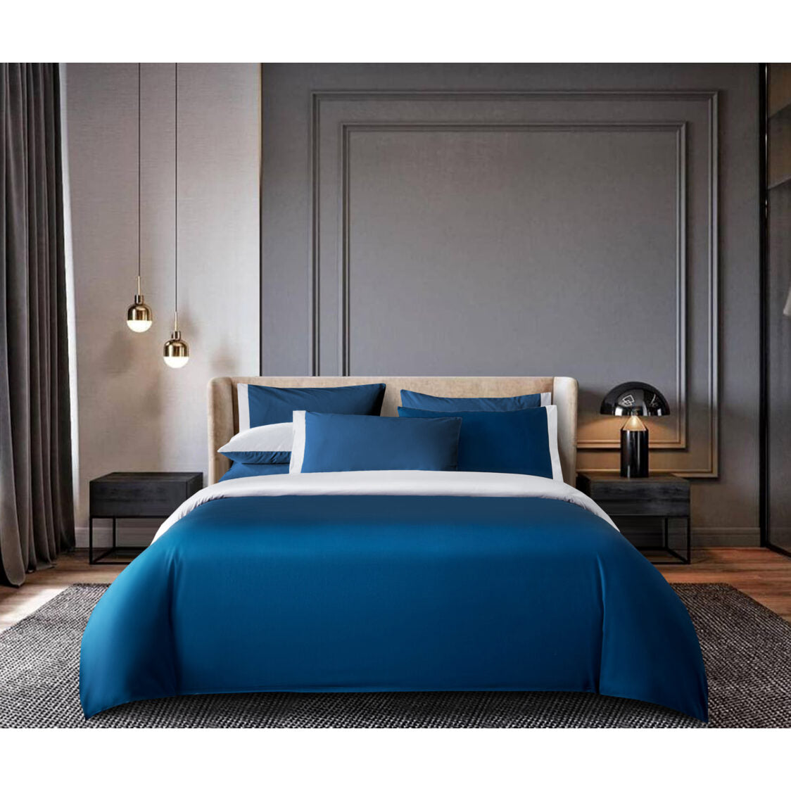 Penthouse Living Cassio Fitted Sheet Blue