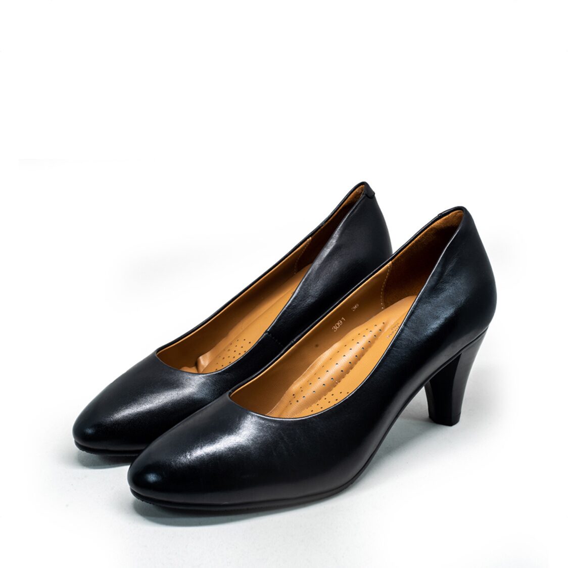 Caratti 3091 Classic Leather Heels Black (Mid)