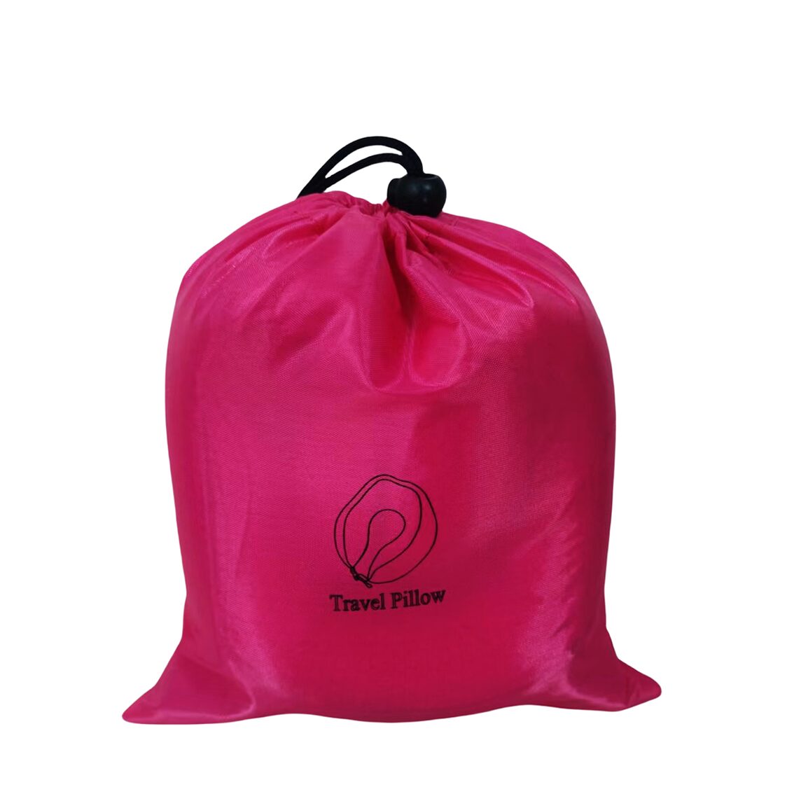 M Collection Memory Foam Neck Pillow With Case Grey Pink