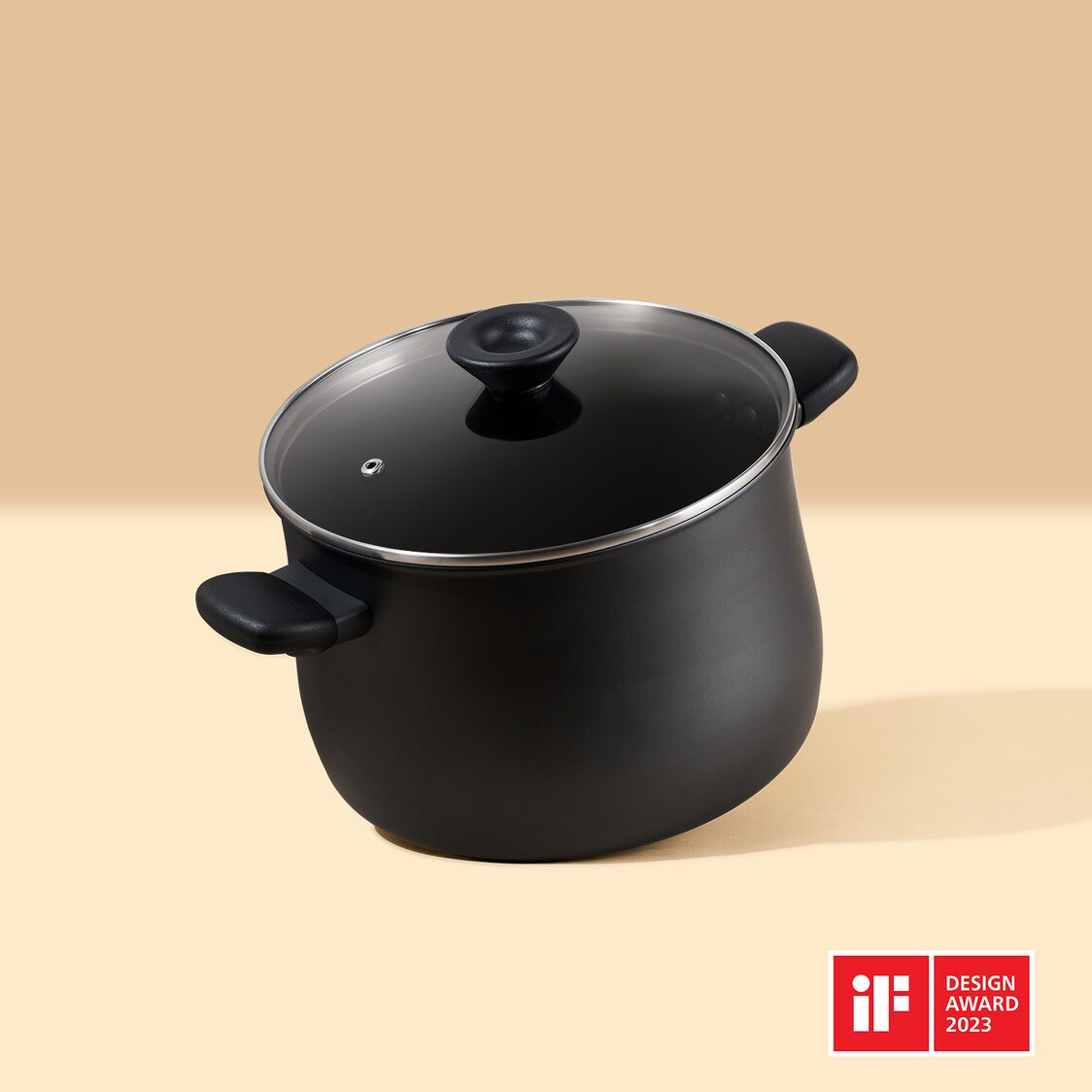 Meyer Midnight Nonstick 24cm | 7.6L Hard Anodized Covered Stockpot (Induction) 85073