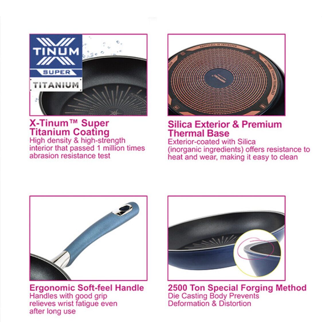 Happycall Classic Titanium IH Die Cast Stock Pot 24cm (3003-1195)