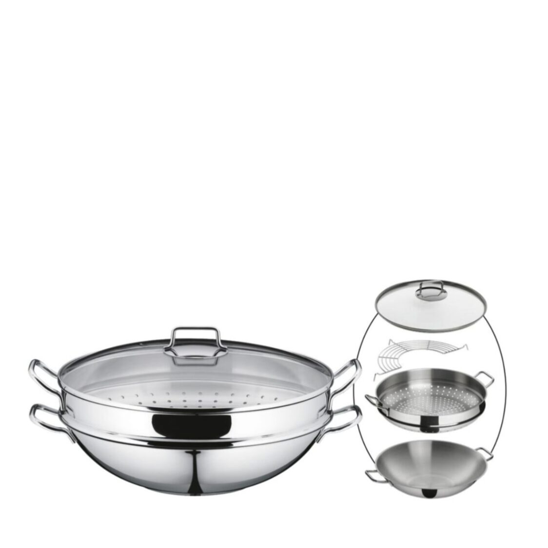 WMF Macao 4pc Wok Set 36cm (07-9256-6040)