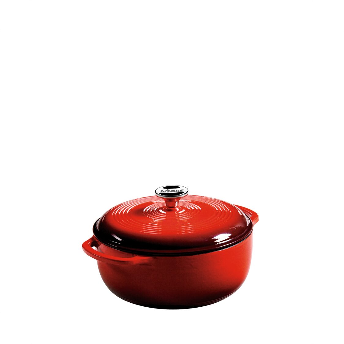 Lodge 4.5 Quart Red Enameled Cast Iron Dutch Oven