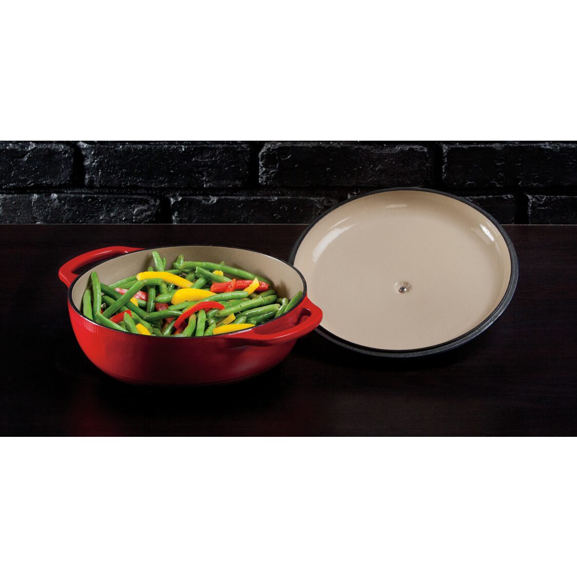 Lodge 4.5 Quart Red Enameled Cast Iron Dutch Oven