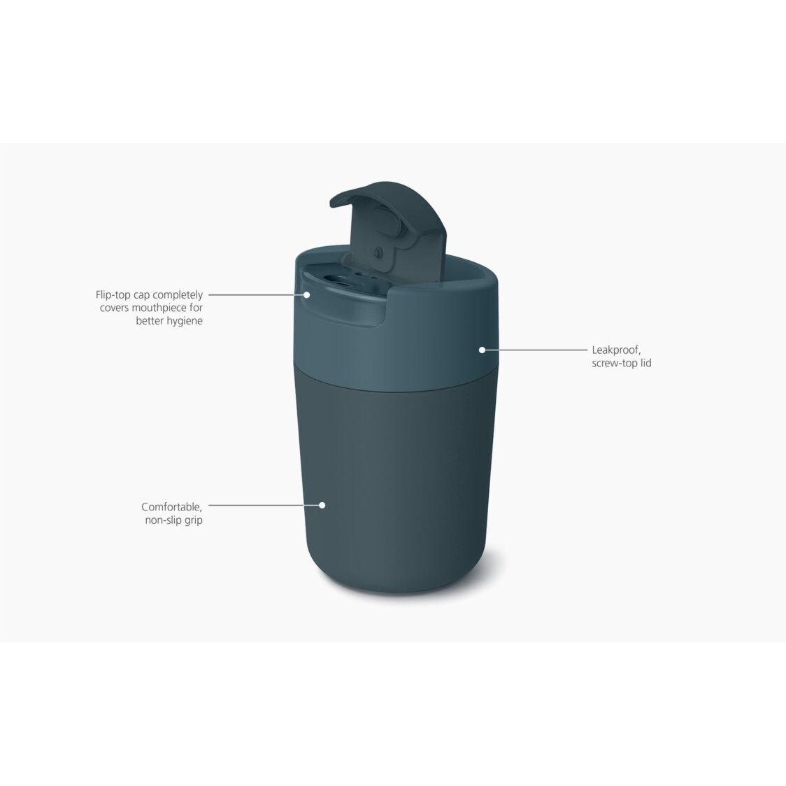 Joseph Joseph Sipp Travel Mug With Hygienic Lid 340ml - Green