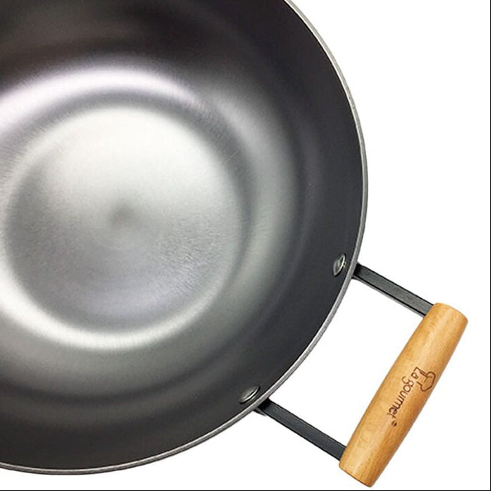 La Gourmet Nitrigan 30cm cast-Iron Open Wok (LGMCWCI347664)