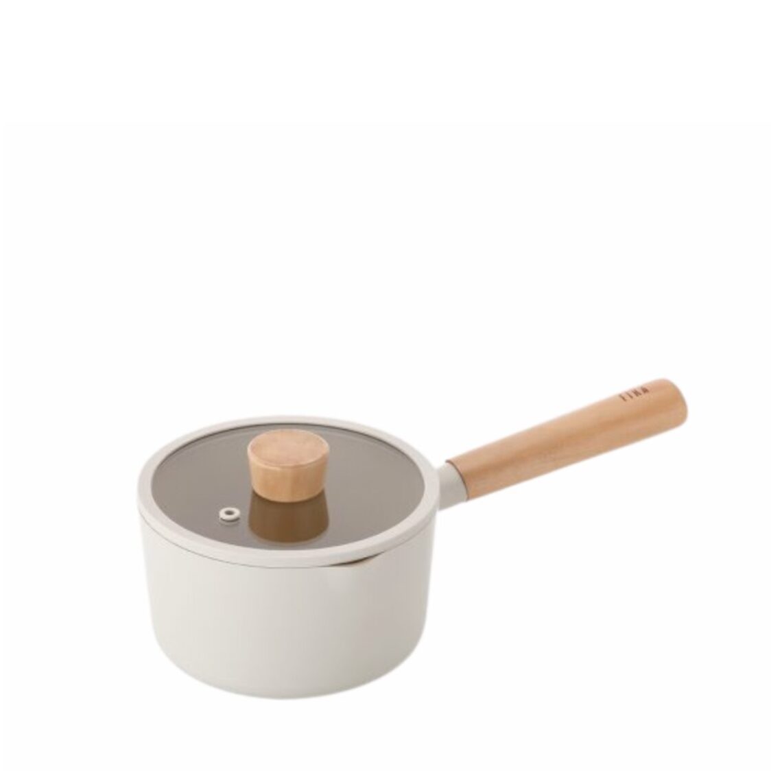 Neoflam Fika 16cm Milkpan With Silicone Rim Glass Lid